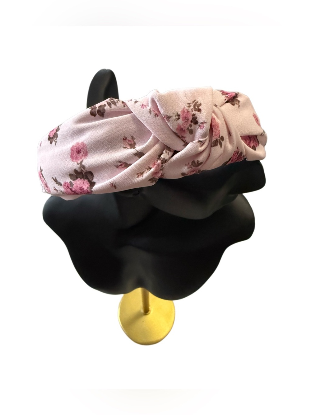 Floral Twist Headband in Light Pink